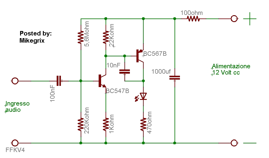 schema rilevatore audio